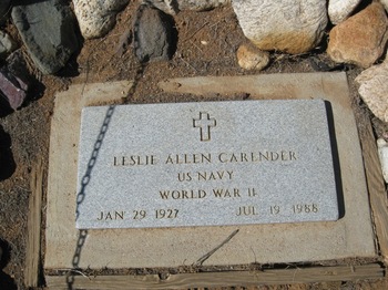 Carender,   Leslie Allen gravesite