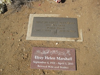 Marshall,   Elray Helen gravesite