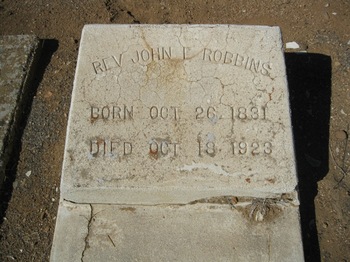 Robbins,  Rev John Elliott gravesite