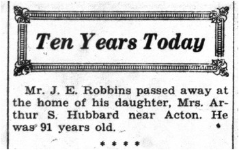 Robbins,  Rev John Elliott obituary