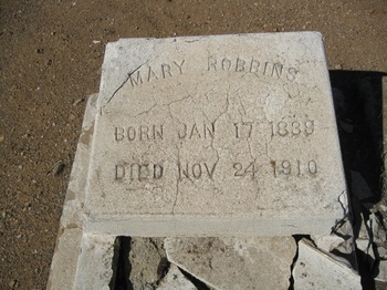 Robbins,   Mary gravesite