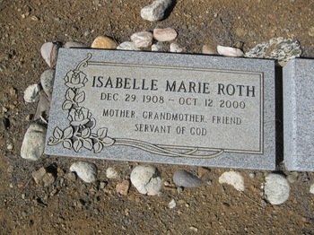 Roth,   Isabelle Marie gravesite