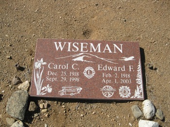 Wiseman,   Edward Ferdian gravesite