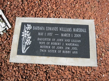 Marshall, Barbara Louise gravesite