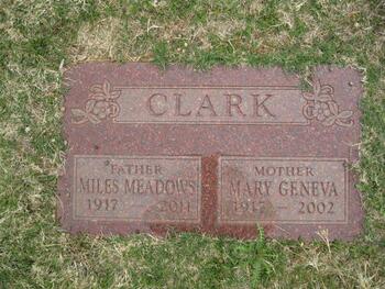 Clark,   Miles Meadow gravesite