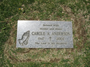 Anderson,   Carole Sheesley gravesite