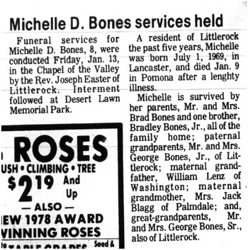 Bones, Michelle Denise obituary