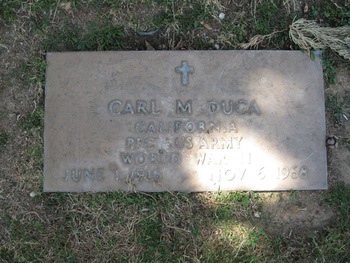 Duca,   Carlo Mario ('Carl') gravesite