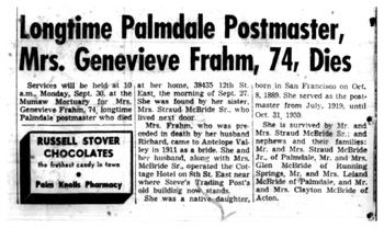 Frahm, Genevieve obituary