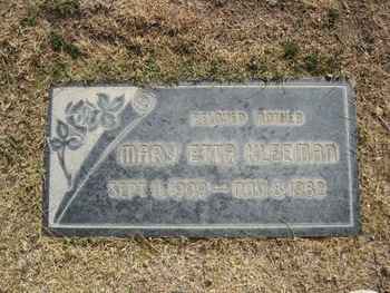 Kleeman,   Mary Etta gravesite