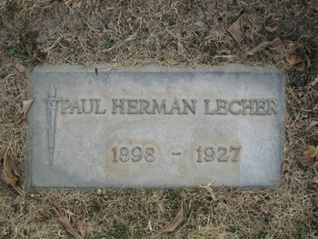 Lecher,   Paul Herman gravesite