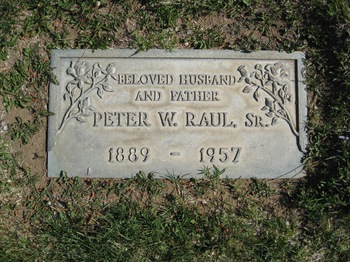 Raul, Peter William gravesite