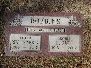 Robbins,  Rev. Frank Vincent gravesite
