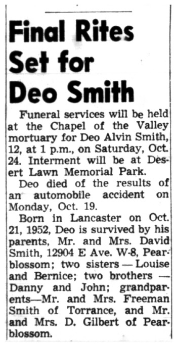 Smith,   Deo Alvin obituary