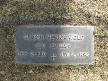 Wolf,   Milton Henry gravesite