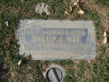 Max,   Phillip Jacob gravesite