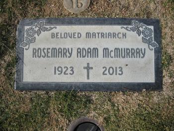 McMurray,   Rosemary Adam gravesite