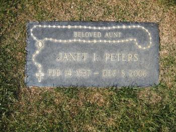 Peters,   Janet I. gravesite