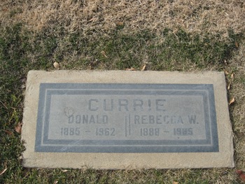 Currie, Rebecca Wilson gravesite