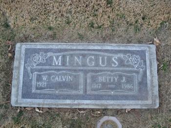 Mingus,   Betty Jane gravesite