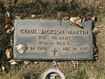 Martin,   Cyrus Jackson gravesite
