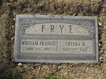 Frye,   William Francis gravesite