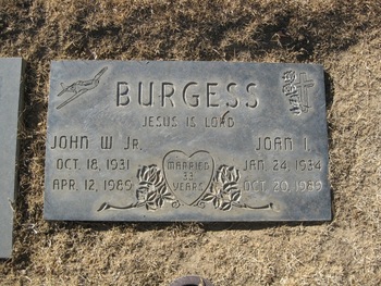 Burgess,   Joan Irene gravesite