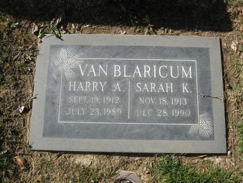Van Blaricum,   Sarah Kathryn gravesite