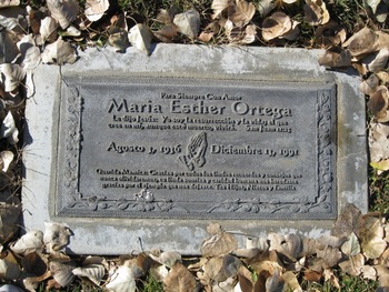 Ortega,   Maria Esther gravesite