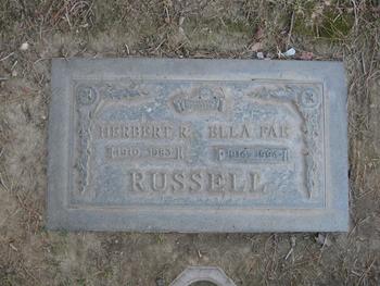 Russell,   Ella Fae gravesite