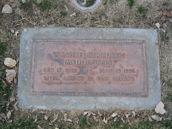 Middleton,   Winnie Girldeen gravesite