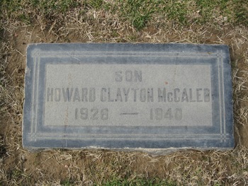 McCaleb, Howard Clayton gravesite