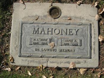 Mahoney,   Alice May gravesite