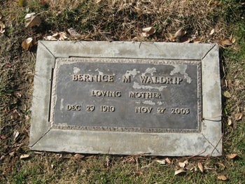 Waldrip,   Bernice M. gravesite