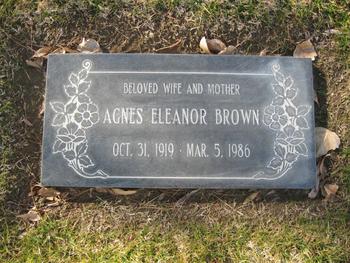 Brown,   Agnes Eleanor gravesite