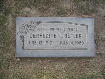 Butler,   Geraldine gravesite
