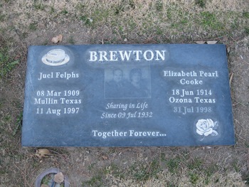 Brewton,   Elizabeth Pearl gravesite
