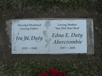 Duty,   Ira William gravesite