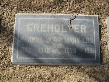 Greholver,   Merrell Wenston gravesite