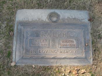 Ralph,   Nick gravesite