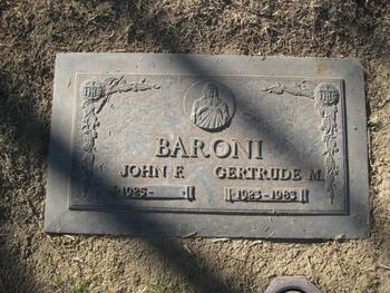 Baroni,   John Frank gravesite