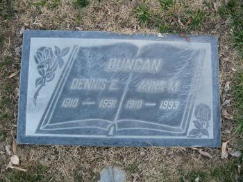 Duncan,   Anna M. gravesite
