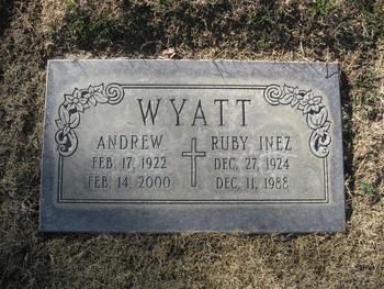 Wyatt,   Ruby Inez gravesite