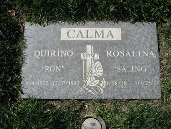 Calma,   Quirino ('Ron') gravesite