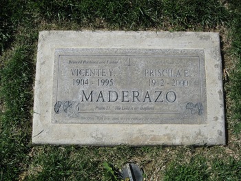 Maderazo, Priscila E. gravesite