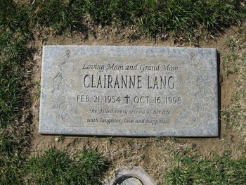 Lang,   Clairanne Martine gravesite