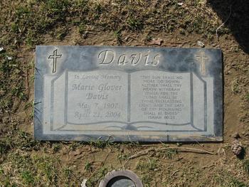 Davis,   Marie Glover gravesite