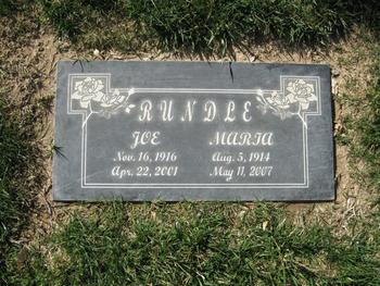 Rundle,   Maria gravesite