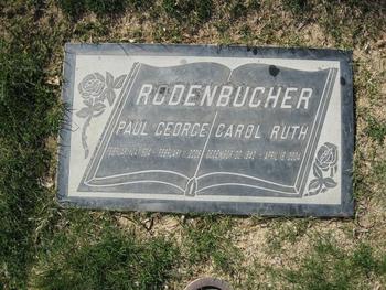 Rodenbucher,   Paul George gravesite