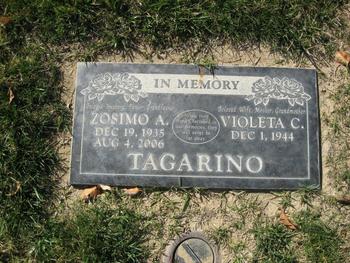 Tagarino,   Zosimo A. gravesite